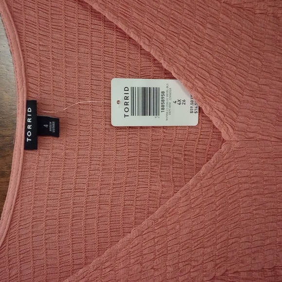 New Torrid Corral Smocked Babydoll Blouse Size 4 4x 26w - Picture 5 of 7
